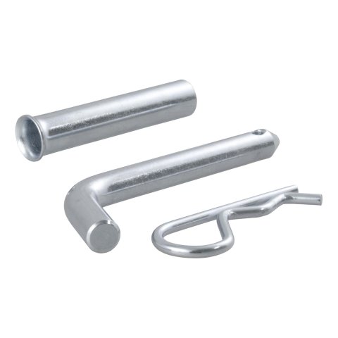 CURT Receiver Pins and Clips 21502 Hitch Pin, 0.500 in. Diameter, Includes 0.625 in. Adapter, Fits 1.250 in or 2.000 in. Tubes, Steel, Zinc Plated, Each