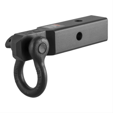 CURT Receiver Hitch D-Ring Shackle Mounts 45832 Tow Hook, Clevis, D Ring, 19mm, For 2 in. Receivers, Black Powdercoated, Each