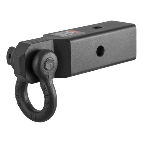 CURT Receiver Hitch D-Ring Shackle Mounts 45831 Tow Hook, Clevis, D Ring, 19mm, For 2.5 in. Receivers, Black Powdercoated, Each