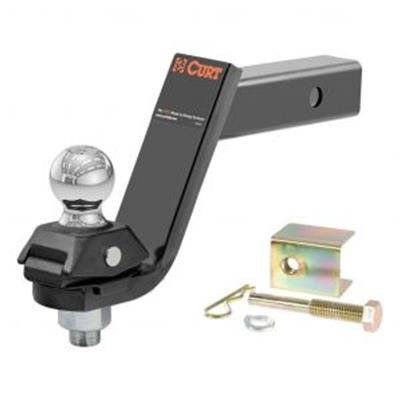 CURT Rockerball Cushioned Hitch Ball Mounts 45144 Trailer Ball, RockerBall Cushion with 2" (2" Shank, 7,500 lbs., 5" Drop)