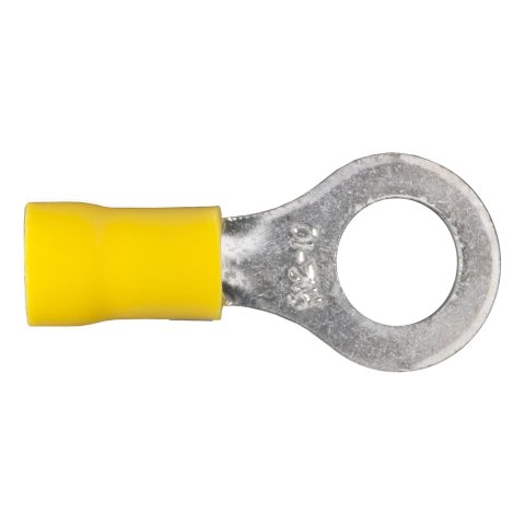 CURT Insulated Ring Terminals 59556 Wiring Connectors, Terminals, 5/16 in. Stud Style, 10 To 12-gauge, Yellow, Set of 100