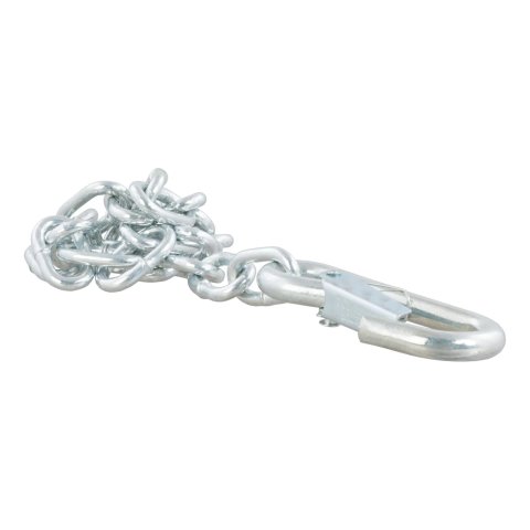 CURT Safety Chain Assemblies 80312 Chain, Steel, Zinc Plated, 2,000 lb. Break Force, 27 in. Length, Latch S-Hook Ends, Each