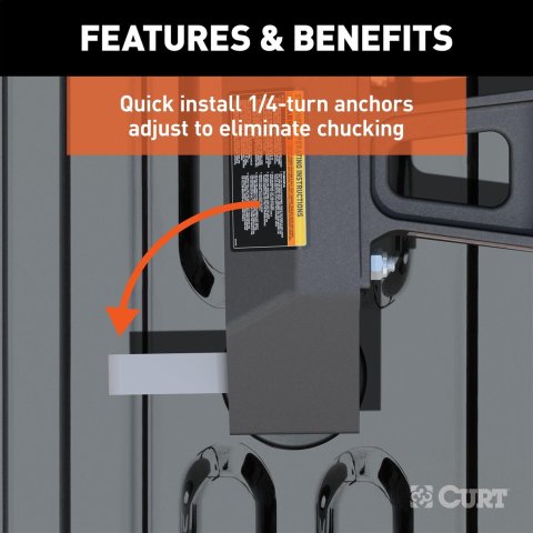 CURT Fifth Wheel Hitch Leg Kits 16024 Fith Legs, Puck System Legs