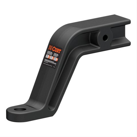 CURT Magnum One-Piece Forged Ball Mounts 45432 Receiver Hitch Mount, Carbide, 3 in. Square, 8 in. Drop, 6 in. Rise, 10.50 in. Length, Each