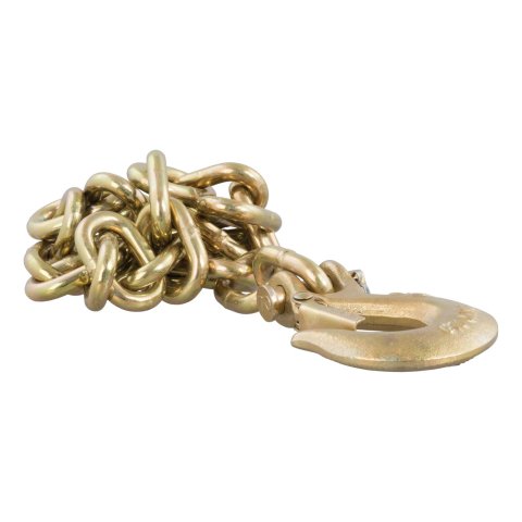 CURT Safety Chain Assemblies 80304 Chain, Steel, Zinc Plated, 18,800 lb. Break Force, 35 in. Length, Clevis Hook Ends, Each