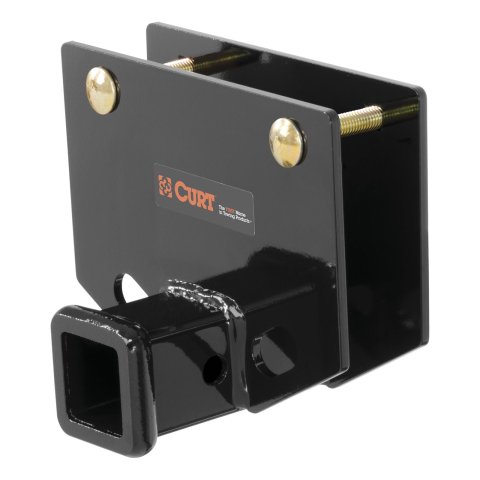CURT RV Bumper Hitches 19101 Trailer Hitch, Bumper, 2 in. Square Receiver, Universal, Fits 2 in. x 4 in. Channel Bumper, Each