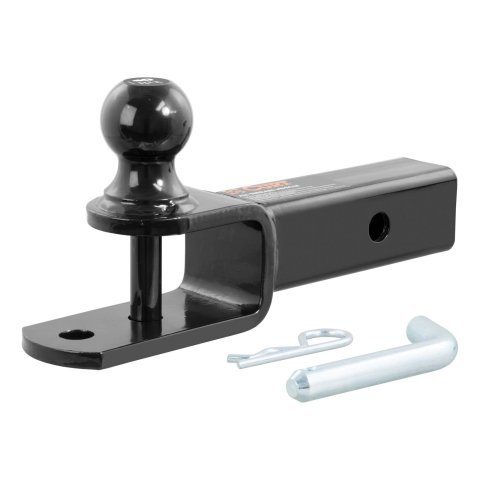 CURT 3-In-1 Ball Mounts 45005 Receiver Hitch Mount, 3-in-1, 2 in. Square Style,1 7/8 in. Ball, Black Powdercoated, Each