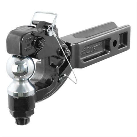 CURT Combination Ball/Pintle Hooks 48012 Pintle Hitch, Ball and Pintle Hook, Reciever, Steel, Each