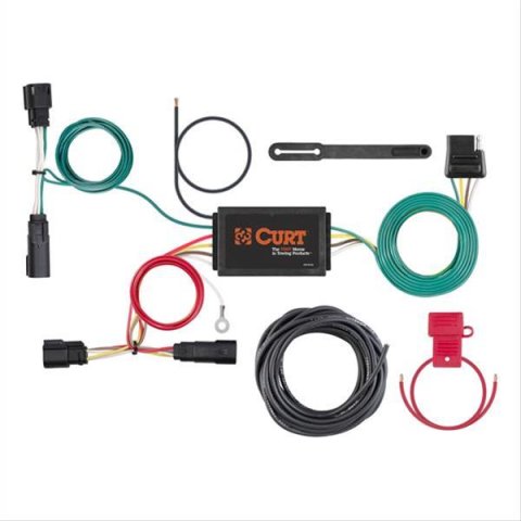 CURT Custom Wiring Connector Harnesses for 2017-2018 ESCAPE - 56320 Trailer Harnesses, Main, 4-Way Flat, Powered 3-Wire to 2-Wire Tail Light Converter, Ford, Escape, Each