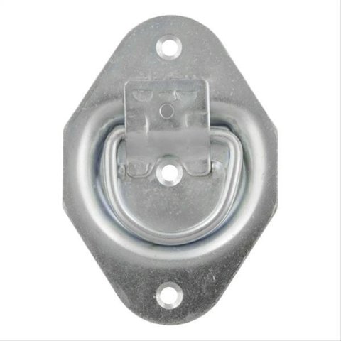 CURT Recessed Tie-Downs 83601 Cargo Tie-Down Anchor, Recessed, Steel, Silver, 1,200 lb.Capacity, Each