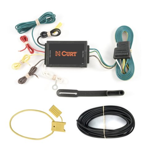 CURT Custom Wiring Connector Harnesses 59187 Towing Harness Adapter, 3-Wire to 2-Wire Powered Converter, 5 amp Taillight, Kit