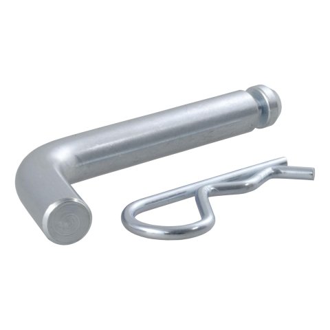 CURT Receiver Pins and Clips 21504 Hitch Pin, 0.625 in. Diameter, Steel, Zinc Finish, Clip, Kit