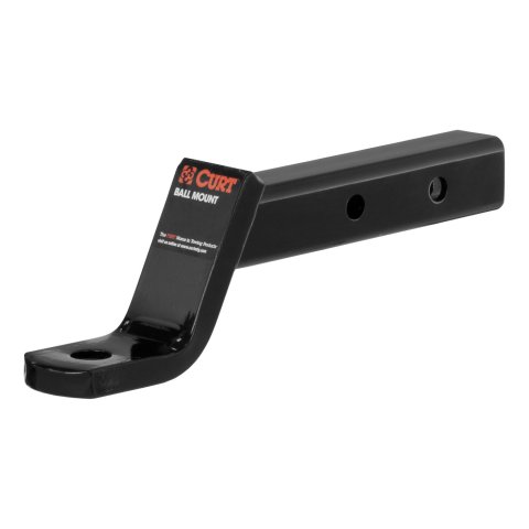 CURT Dual-Length Ball Mounts 45230 Receiver Hitch Mount, Black, 2 in. Square, 4 in. Drop, 2 in. Rise, 8.125 in. or 11.125 in.Length, Each