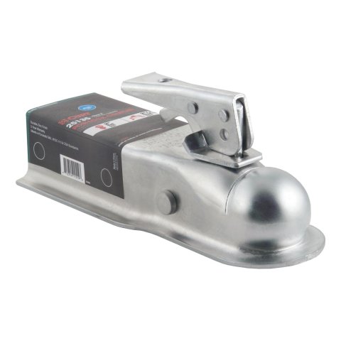CURT Posi-Lock Couplers 25135 Trailer Coupler, Posi-Lock, 2 in. Ball, 500 lb. TW, 3,500 lb. GTW, Steel, Zinc Plated, Each