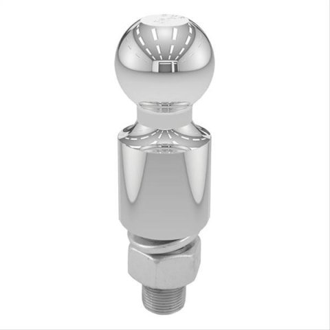 CURT Hitch Balls 40034 Ball, Chrome, 2 in. Ball, 1 in. Diameter Shank, 2.125 in. Length Shank, 6,000 lbs., Each