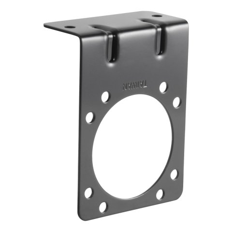 CURT Trailer Wire Connector Brackets 58291 Vehicle Towing Harness Adapter Mounting Bracket, Bracket, Black Zinc, Each