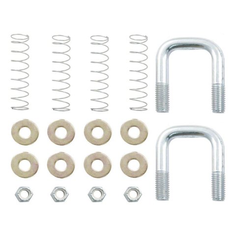 Curt Manufacturing Gooseneck Hitch Replacement Components 19254 Trailer Chain U-Bolt Kit, Double Lock EZr Safety Chain Anchor Kit