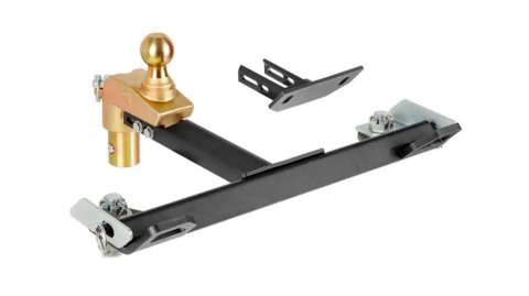 CURT Multi-Fit OEM Puck System Gooseneck Kits 60663 Hitches, Couplers, Steel, 4 in. Offset, 2 5/16 in. Ball Diameter,Black Powdercoated, for Nissan, Chevy, Ford, GMC, Kit