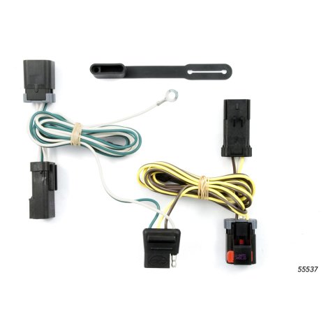 CURT Custom Wiring Connector Harnesses for 2004-2007 CARAVAN, GRAND TOWN & COUNTRY - 55537 Vehicle Towing Harness Adapter, T-Connector, 2-Wire System, Chrysler/Dodge, Each