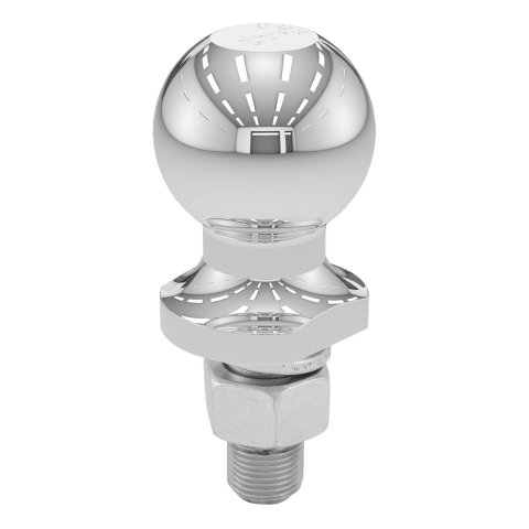 CURT Hitch Balls 40064 Ball, Chrome, 2 in. Ball, 0.750 in. Diameter Shank, 1 in. Length Shank, 3,500 lbs., Each