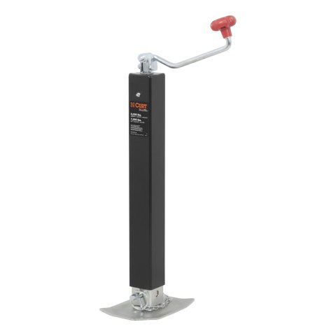 CURT Direct Weld Square Jacks 28570 Trailer Jack, Square, Weld, 8,000 lb. Capacity, 15 in. Travel, Steel, Painted, Top Wind, Each