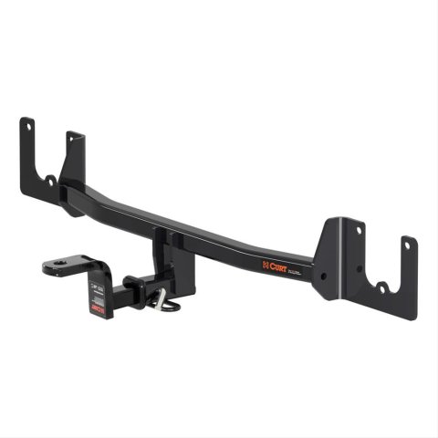 CURT Class 1 Receiver Hitch 114843 Hitch, I, 1/4 in. Receiver, Square Tube Welded, Black Powdercoated, with Old-Style Ball Mount, Toyota, Prius C, Each
