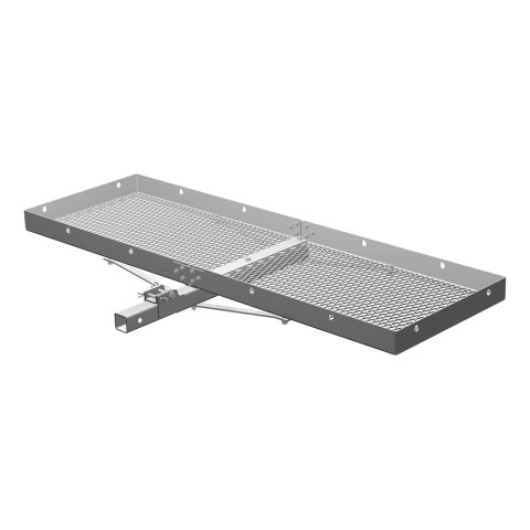 CURT Bolt-Together Cargo Carriers 18100 Holder, Receiver Mounted, Aluminum, Natural, 2 in. Square Folding Shank, 500 lbs. Capacity, Each