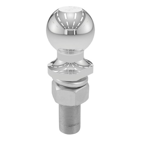 CURT Hitch Balls 40074 Ball, Chrome, 2 in. Ball, 1 in. Diameter Shank, 3 in. Length Shank, 6,000 lbs., Each