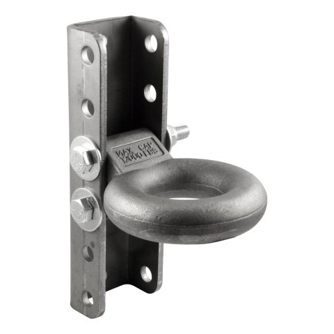 CURT Forged Alloy Lunette Eyes and Channels 48640 Eye, 12,000 lbs. GTW, 3 in. Eye Diameter, Mount Included, 11 3/4 in. Channel Height, Steel, Black, Kit