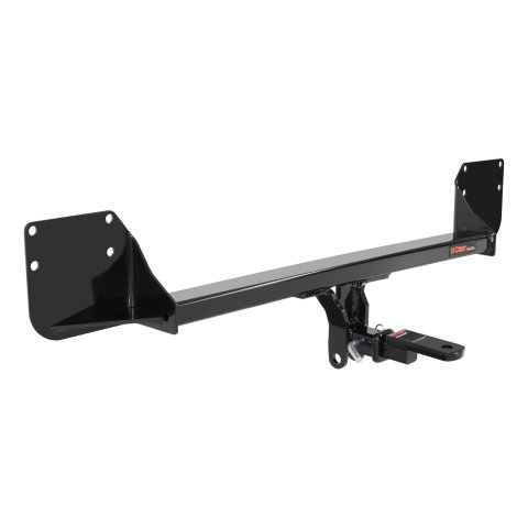 CURT Class 1 Receiver Hitch 112723 Hitch, I, 1/4 in. Receiver, Square Tube Welded, Black Powdercoated, with Old-Style Ball Mount, Mini, Cooper, Each