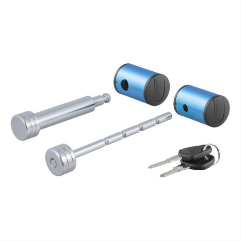 CURT Right-Angle Hitch and Coupler Lock Sets 23505 Receiver Latch Lock, 5/8 in. Receiver Pin, 1/4 in. Latch Pin, Chrome, Keys, Kit