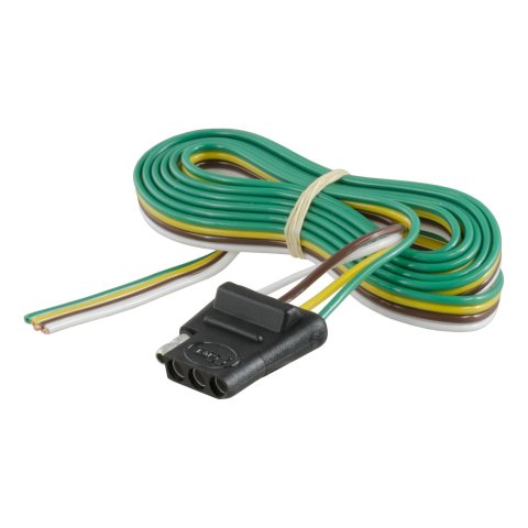 CURT Trailer Harness Adapters 58044 Vehicle Towing Adapter, Adapter, 4-Way Flat, 60 inch Bonded Wire, Universal, Each