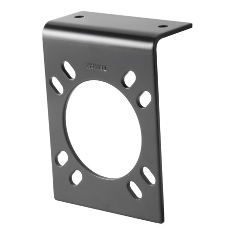 CURT Trailer Wire Connector Brackets 57206 Mounting Bracket, 7-pole RV Socket, Steel, Black, Each