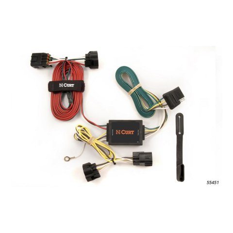 CURT Custom Wiring Connector Harnesses for 2005-2006 GRAND CHEROKEE - 55451 Vehicle Towing Harness Adapter, T-Connector, 3-Wire System, Converter, Jeep, Each
