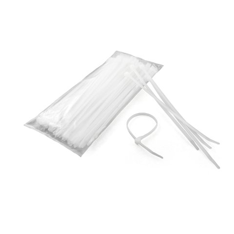 CURT Wire Ties 59732 Zip Ties, Nylon, White, 14.250 in. Length, Set of 100