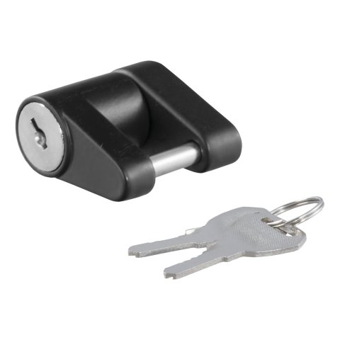 CURT Coupler Locks 23521 Latch Lock, Steel, Black, 1/4 in. Pin, Two Keys, Each