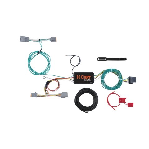 CURT Custom Wiring Connector Harnesses for 2015-2018 V60, V60 CROSS COUNTRY - 56287 Adapter, Vehicle Towing Harness, 3 to 2 Powered Converter, Volvo, Kit