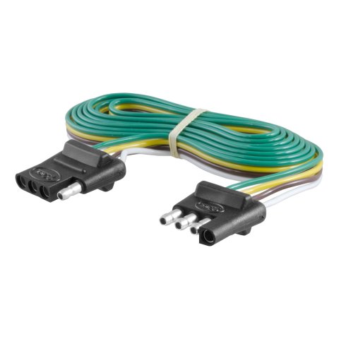 Curt Manufacturing Trailer Wiring Harnesses 58051 Harness Extension, 4-way Flat Male To 4-way Flat Female, 72 in. Length, Each