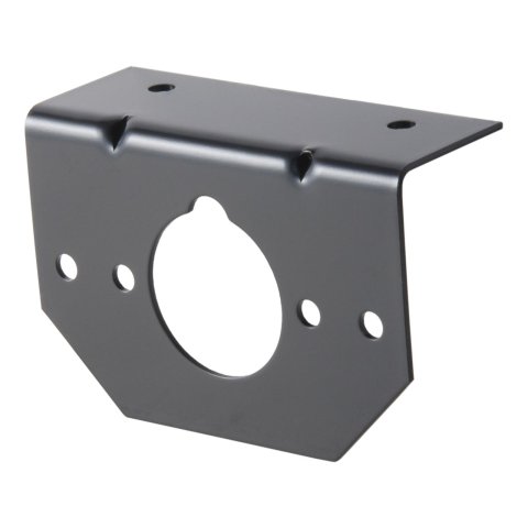 CURT Trailer Wire Connector Brackets 57208 Mounting Bracket, 4, 5, 6 Round Socket, Steel, Black, Each