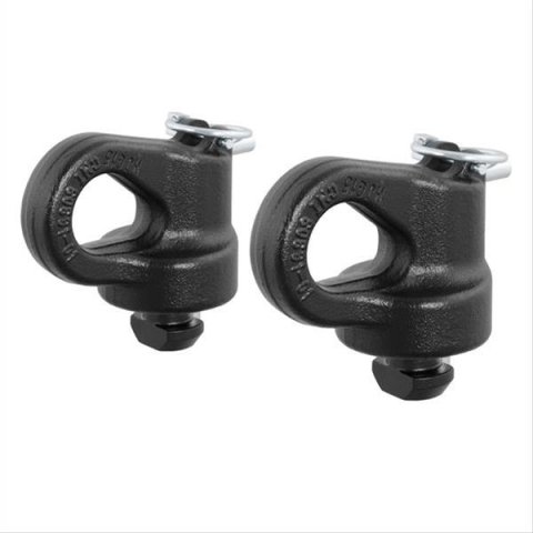 CURT Safety Chain Anchors 60691 Bracket, Steel, Black Powdercoated, Twist-lock, Chevy, GMC, Nissan, Ford, Pair