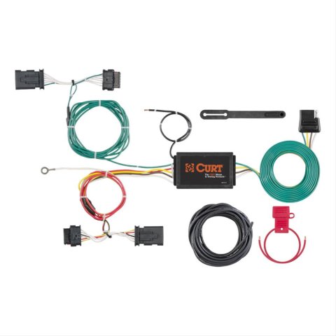 CURT Custom Wiring Connector Harnesses for 2016-2018 500X - 56308 Adapter, Vehicle Towing Harness, 3 to 2 Powered Converter, Fiat, Kit
