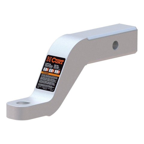 Curt Manufacturing Receiver Hitch Ball Mounts 45361 Trailer Mount, Aluminum Mount (2" Shank, 8,000 lbs, 4" Drop, 8-1/2" Long)