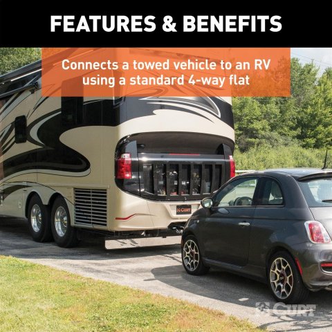 Curt Manufacturing Trailer Wiring Harnesses 58985 Connector Kit, Custom Towed-Vehicle RV Harness, Select GMC Yukon, XL