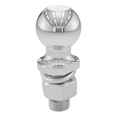 CURT Hitch Balls 40066 Ball, Chrome, 2 in. Ball, 1 in. Diameter Shank, 2.125 in. Length Shank, 6,000 lbs., Each