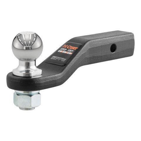 CURT Ready-Tow Ball Mounts 45331 Receiver Hitch Mount, Steel, 2 in. Square, 2 in. Drop, 8.50 in. Length, 2 5/16 in. Ball, Each