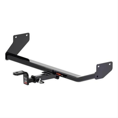 CURT Class 1 Receiver Hitch 114863 Hitch, I, 1/4 in. Receiver, Square Tube Welded, Black Powdercoated, with Old-Style Ball Mount, Hyundai, Ioniq, Each