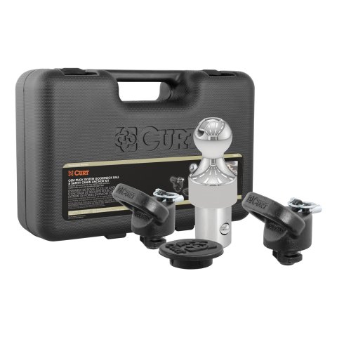 CURT Gooseneck Hitch Balls for 2013-2026 2500, 3500 - 60638 Trailer Hitch, OEM Puck System 2 5/16 in. Ball and Safety Chain Anchor Kit RAM, 38,000 lbs. GVW, 9,500 lbs. Vertical Load, Kit