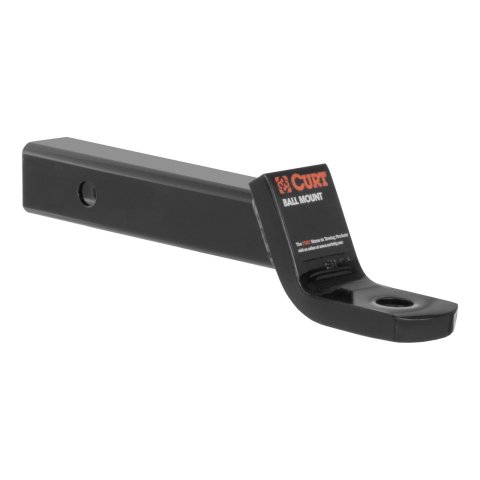 CURT Powdercoated Ball Mounts 45040 Receiver Hitch Mount, Steel, Black, 2 in. Square, 2 in. Drop, 3/4 in. Rise, 10.25 in. Length, Each