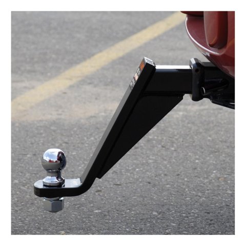 CURT Powdercoated Ball Mounts 45112 Receiver Hitch Mount, Black, 2 in. Square, 10 in. Drop, 8 in. Rise, 10.25 in. Length, Each