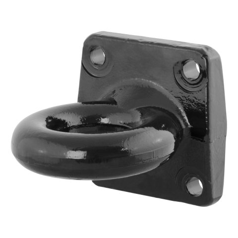 CURT Forged Alloy Mount Style Lunette Eyes 48560 Eye, 60,000 lbs. GTW, 3 in. Eye Diameter, 6 in. Base Length, 6 in. Base Width, Steel, Black, Each